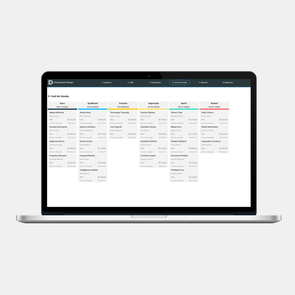 Planilha CRM Excel 2.0 - Funil de Vendas