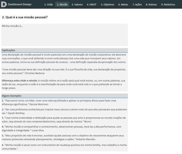 Planejamento Estratégico Pessoal - Missão Pessoal