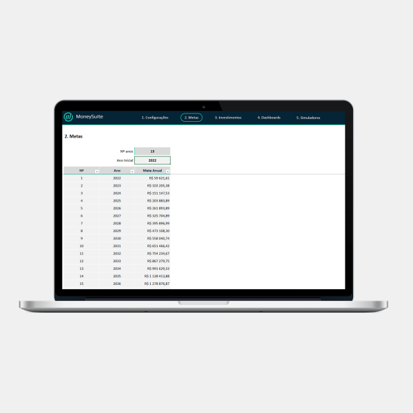 Planilha Independência Financeira - Metas - capa
