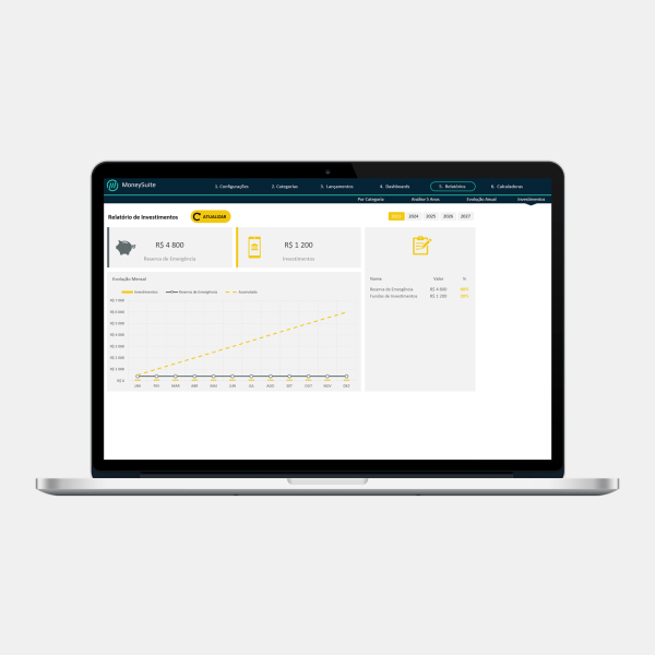 Planejamento Financeiro Pessoal - Dashboard de Investimentos