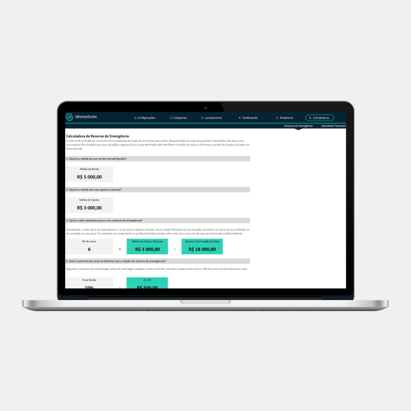 Planejamento Financeiro Pessoal - Calculadora Reserva de Emergência