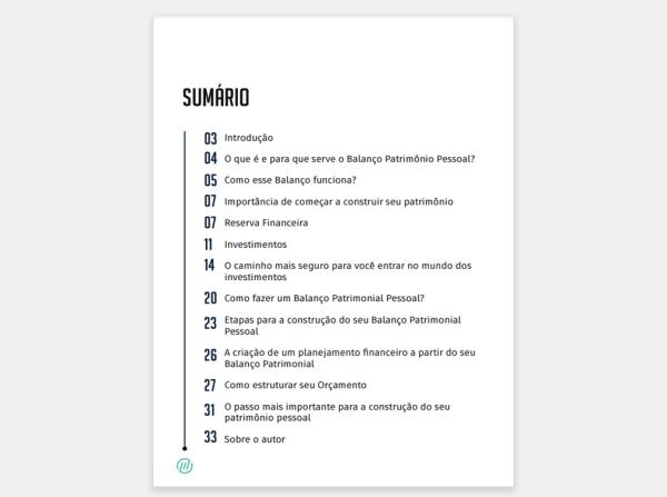 Ebook Patrimonial Pessoal - Sumario
