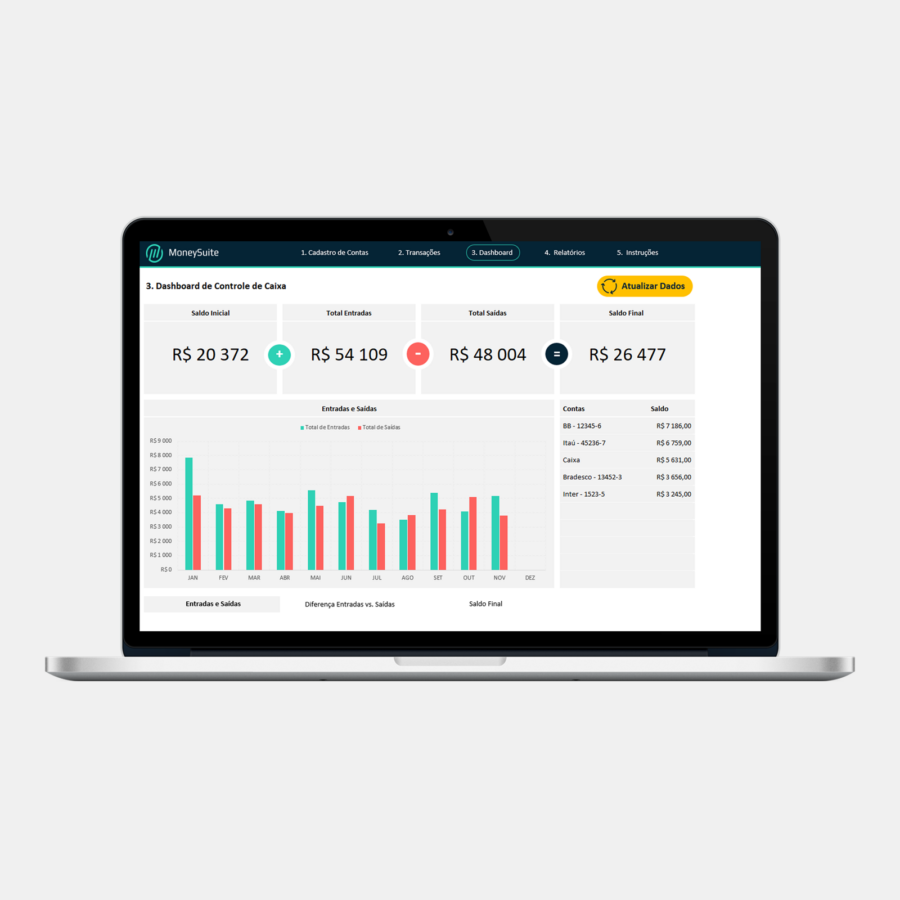 Demo - Planilha de Controle de Caixa