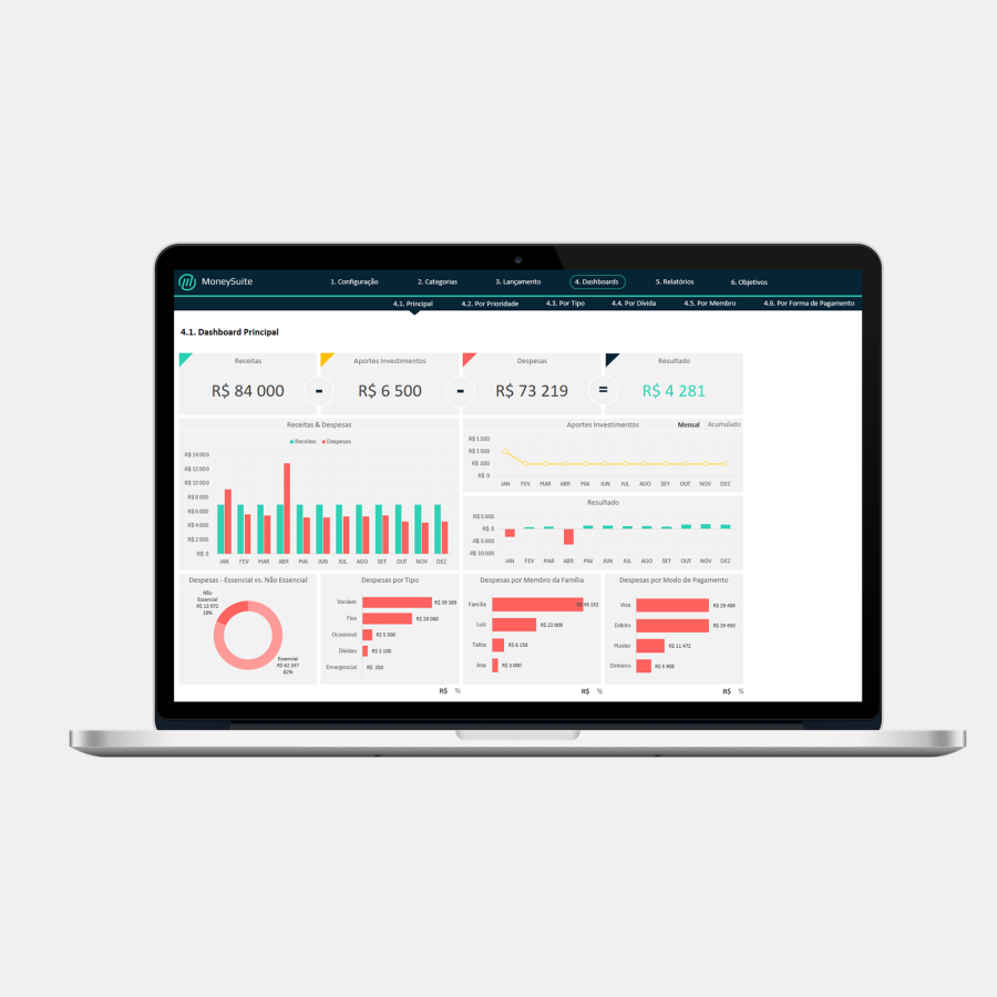 Demo - Planilha de Controle Financeiro Pessoal 4.0